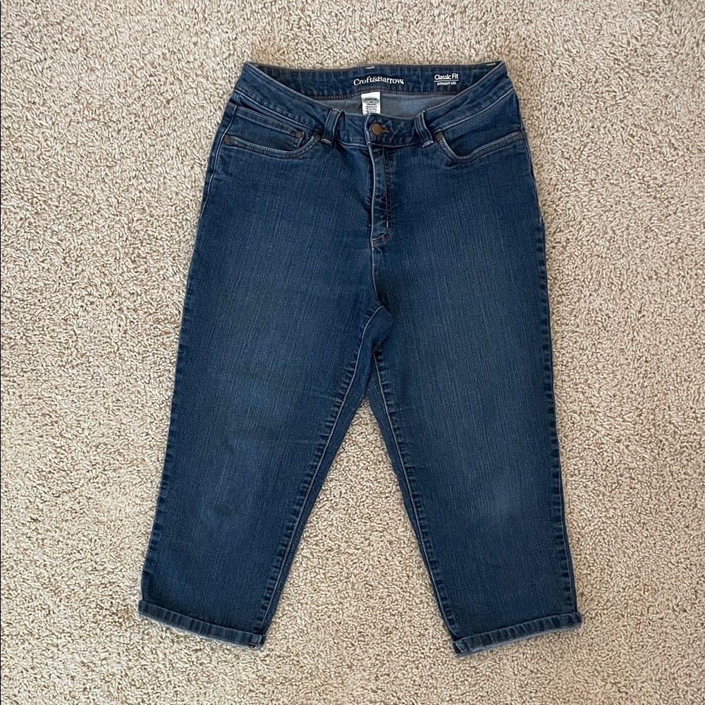 Croft & Barrow Women's Dark Blue Cropped Jeans